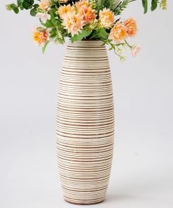 Large Resin Flower Vase (White Wash)
